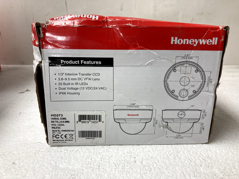 Honeywell HD273 High-Resolution True Day/Night Dome Camera New-Sealed gallery