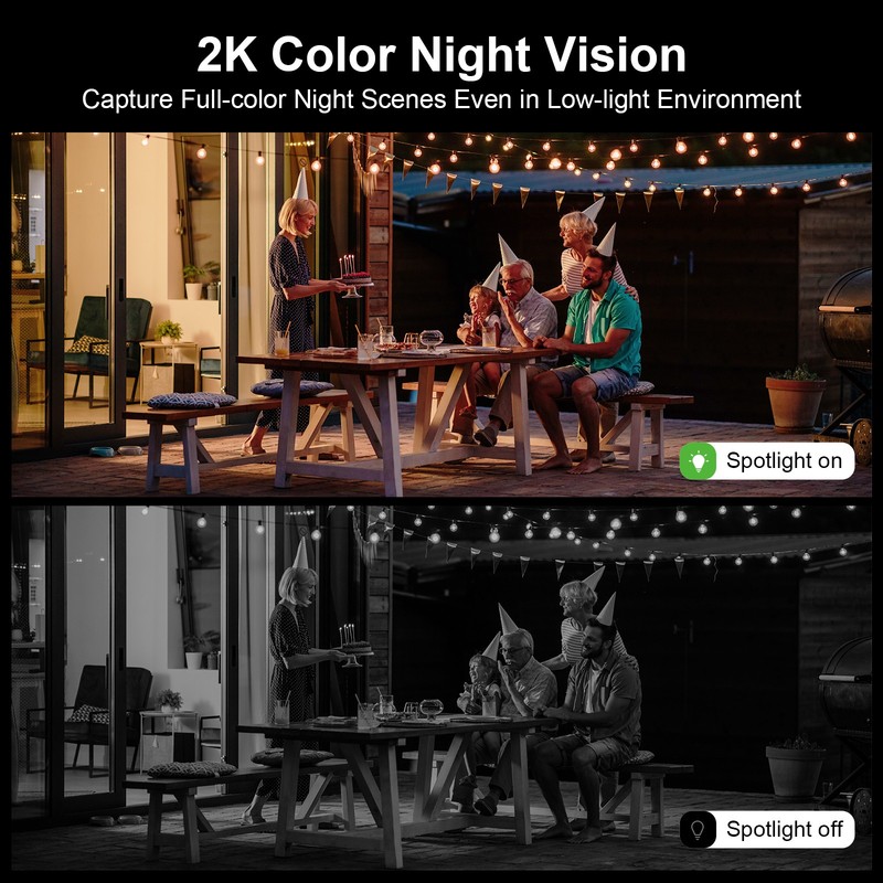 ANRAN Wireless FloodLight Security Camera System WiFi Outdoor Home Solar Battery gallery