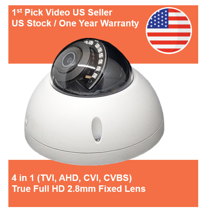Fixed Lens Dome Camera 1080P TVI CVI AHD Analog CCTV Monitor Security HD gallery