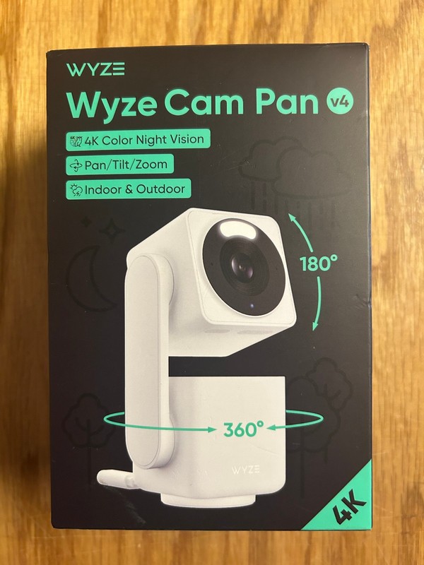Wyze Cam Pan v4 4K UHD Indoor/Outdoor Plug-In Pan & Tilt Security Camera