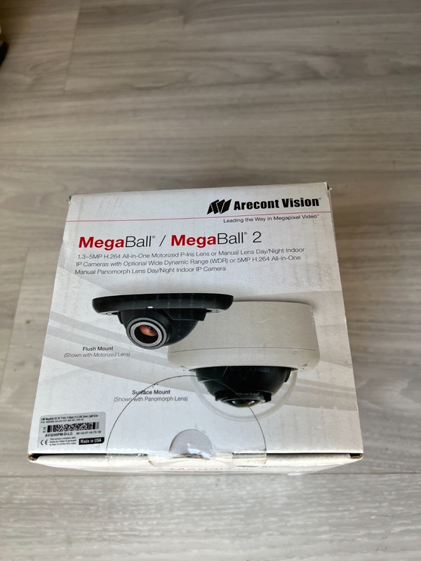 New ARECONT AV3245PM-D-LG MegaBall G2 3MP IP Dome Indoor Only Camera