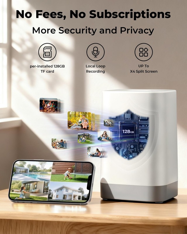 Security Cameras Wireless Outdoor 5G& 2.4G, No Subscription, 2 Cam-Kit,4MP So... gallery