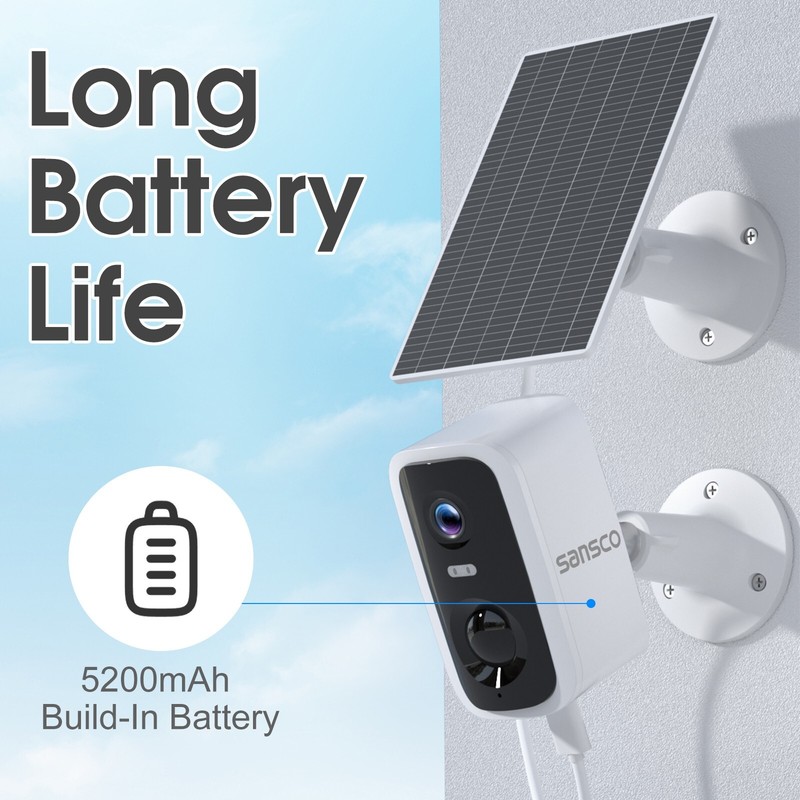 3PCS 4MP Solar Wireless Security Camera WiFi 2-Way Audio PIR Motion Detection gallery