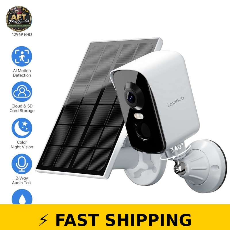 Laxihub Cam Pan 340° 2K Wireless Outdoor Security Camera