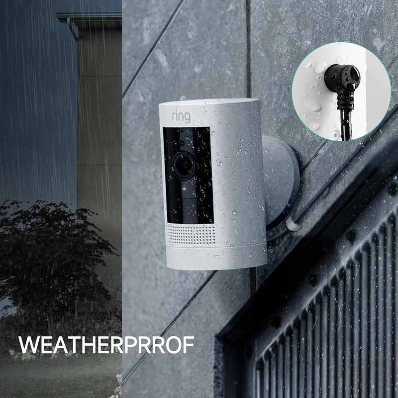 Weatherproof Indoor/Outdoor Power Adapter for Ring Stick Up Cam - 16ft Cable gallery