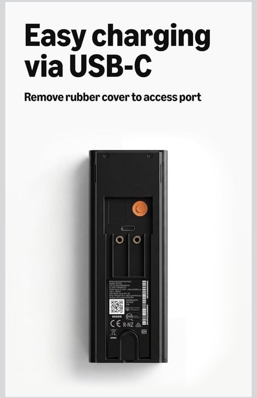 Ring Battery Doorbell (newest model) Retinal 2K with wide-angle video/ New gallery