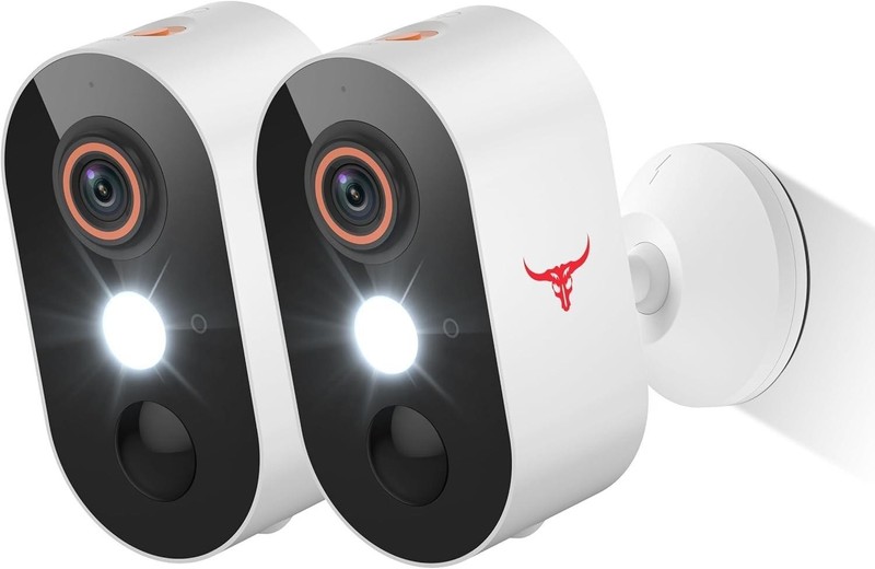 Premium 2 Pack Wireless Outdoor Security Cameras Wifi Smart Night Vision System