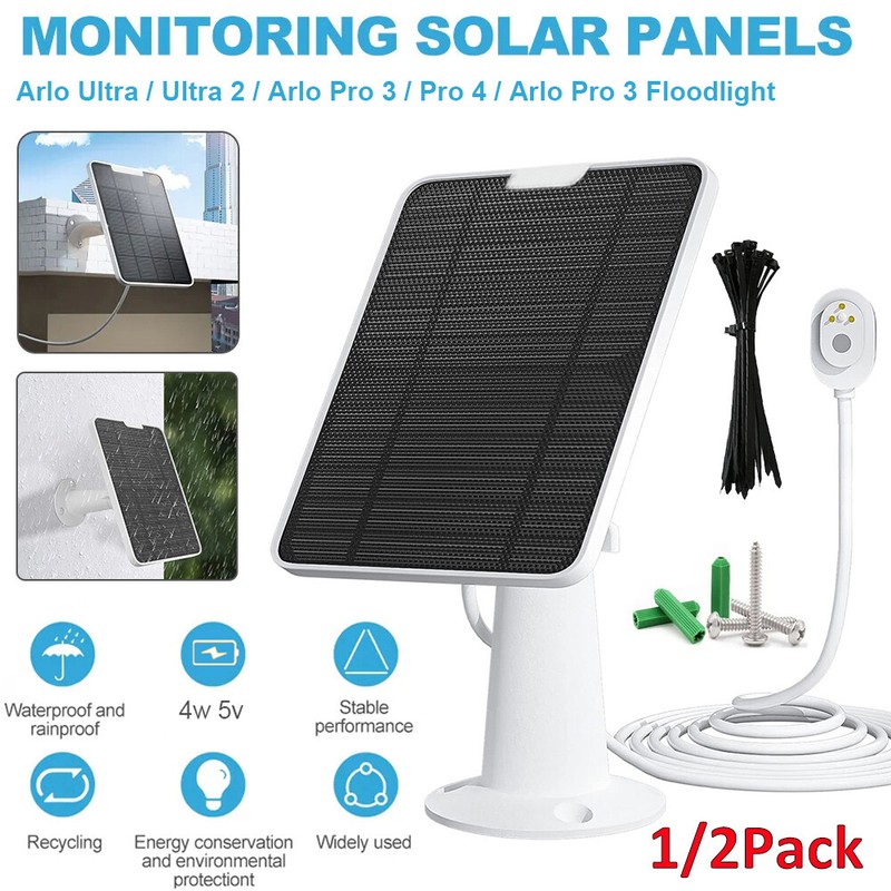 Magnetic Solar Panel Charger for Arlo Ultra/Ultra2/Pro 3/Pro 4 Security Camera