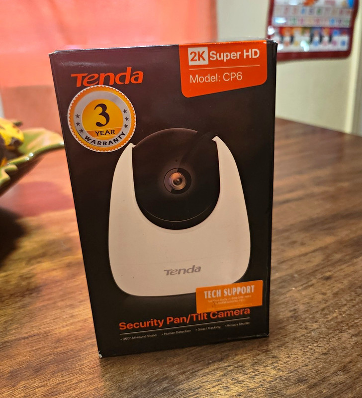 Tenda CP6 2K Wi-Fi Pan/Tilt IP Camera Human Detection Smart Tracking Shutter