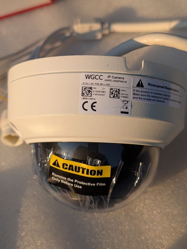 WGCC IP POE 2.8mm Dome Camera. ONVIF Compliant Network IP Camera. 2 Available. gallery