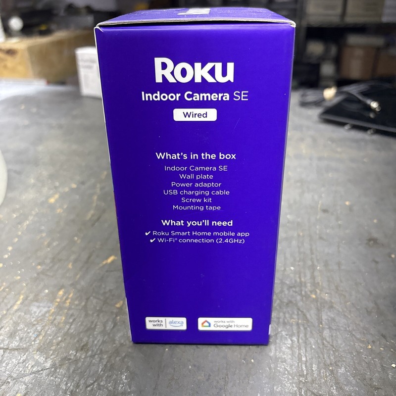 New Roku Indoor Camera SE WiFi Connected Smart Home Wired Security Surveillance gallery