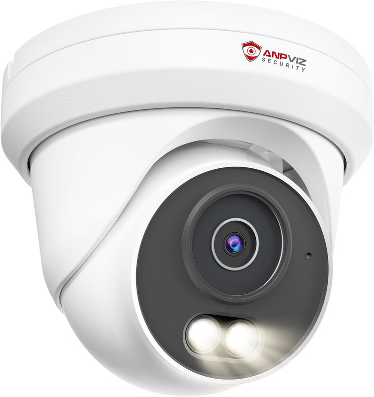 5MP Poe Camera, Full Metal Turret Security IP Camera Outdoor Wired, Smart Dual L
