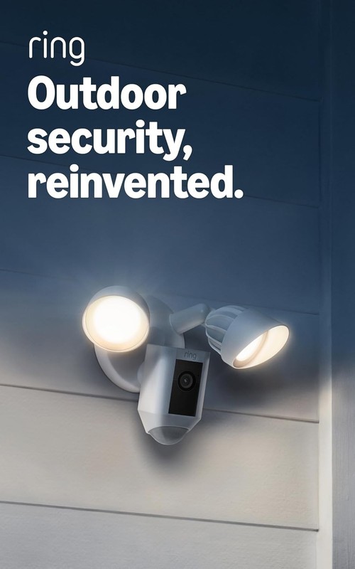 Ring Floodlight Cam Wired Plus (newest model), Outdoor home or business security