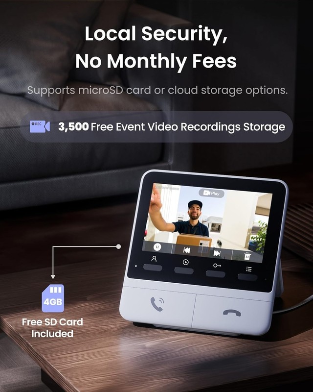Wireless Doorbell Monitor | Head-to-Toe View | Motion Sensor gallery