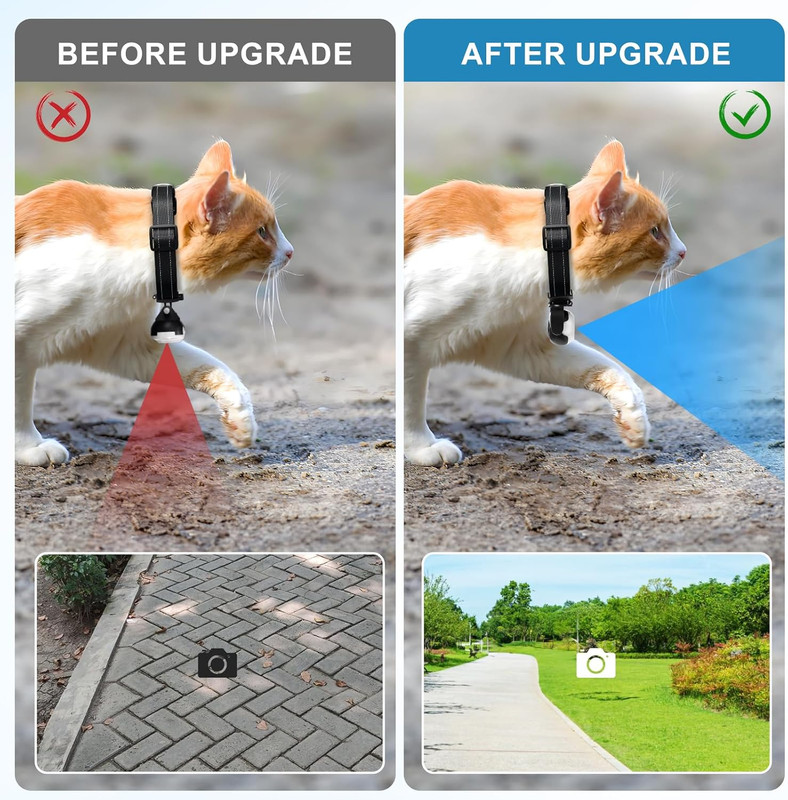 1080P Cat Camera Collar - Wireless Mini Sport Cam with Video Recording, Small Ac gallery