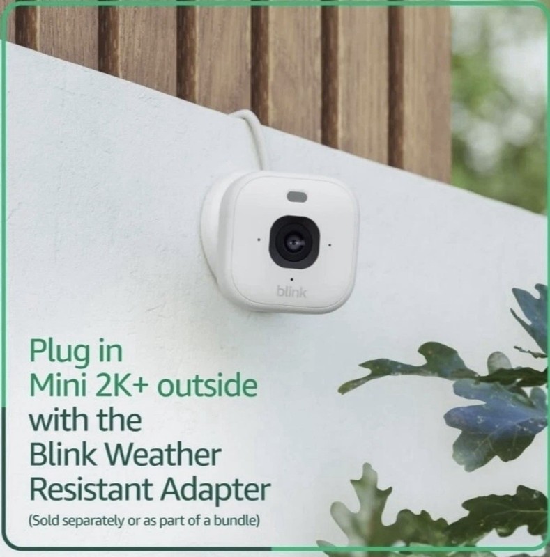 Blink Mini 2K+ Compact plug-in security camera 2K video resolution 2 Pack New gallery