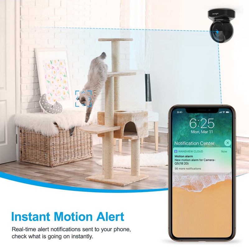 Cameras for Home Security, 2K IP Camera, WiFi Home Indoor Camera for Baby/Pet... gallery