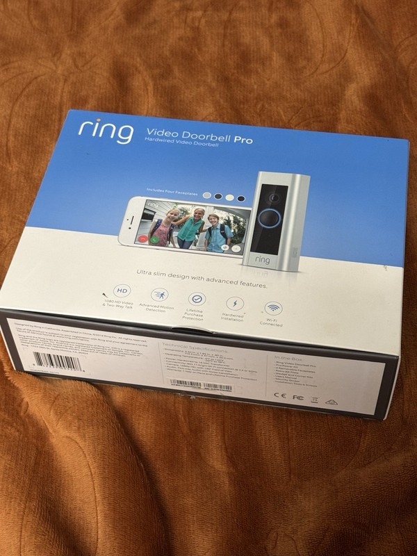 Ring Video Doorbell Pro Wired 1080p HD Smart Wi-Fi Camera with Night Vision