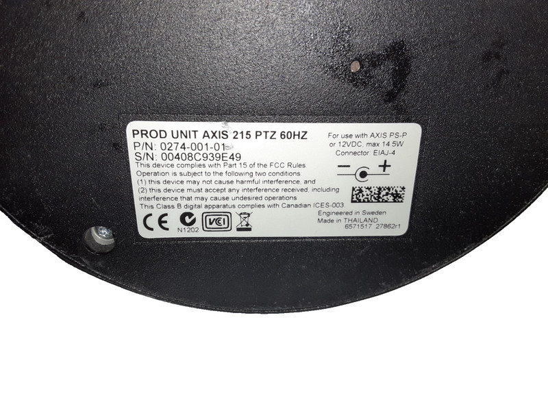 Axis 215 Compact PTZ Network Video Outdoor 360 Surveillance Camera - UNTESTED gallery