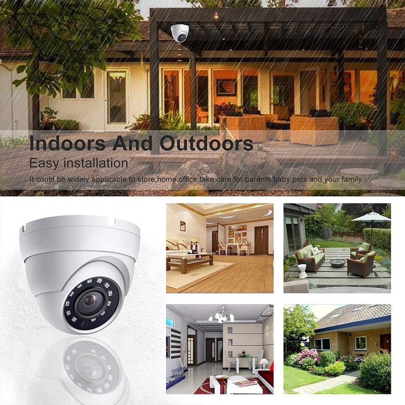 2MP Dome TVI AHD CCTV Surveillance Security Camera, 2.8mm 100° Wide Viewing A... gallery