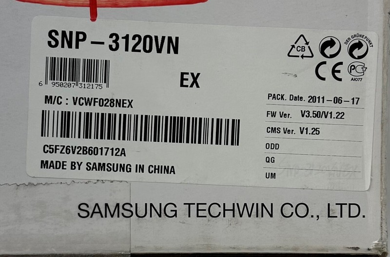SAMSUNG SNP-3120VN 12xH.264 Vandal-Resistant Network PTZ Camera,New in Box gallery