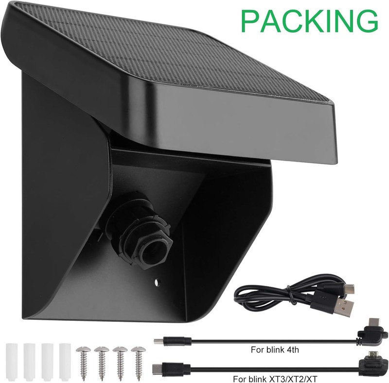 Solar Panel Charging Mount for Blink Outdoor 4 & XT Cameras - 365 Days Power=**- gallery