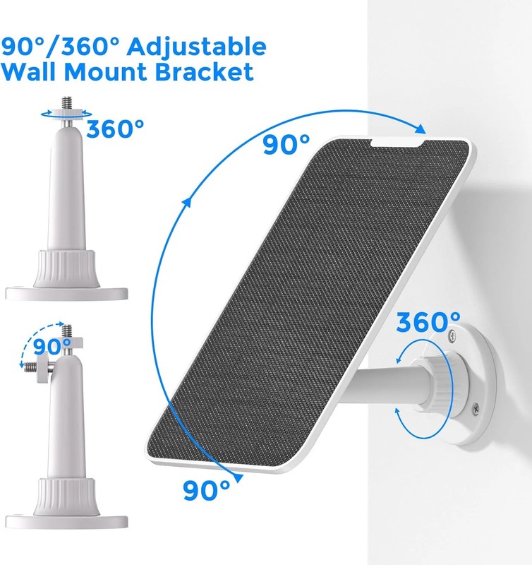 4W Solar Panel Compatible with SimpliSafe Outdoor Camera - High Efficiency Solar gallery