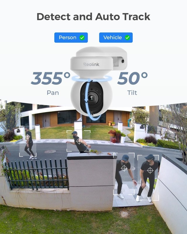 REOLINK Outdoor Security Camera System, 5MP PTZ WiFi Cameras, Plugin Power gallery