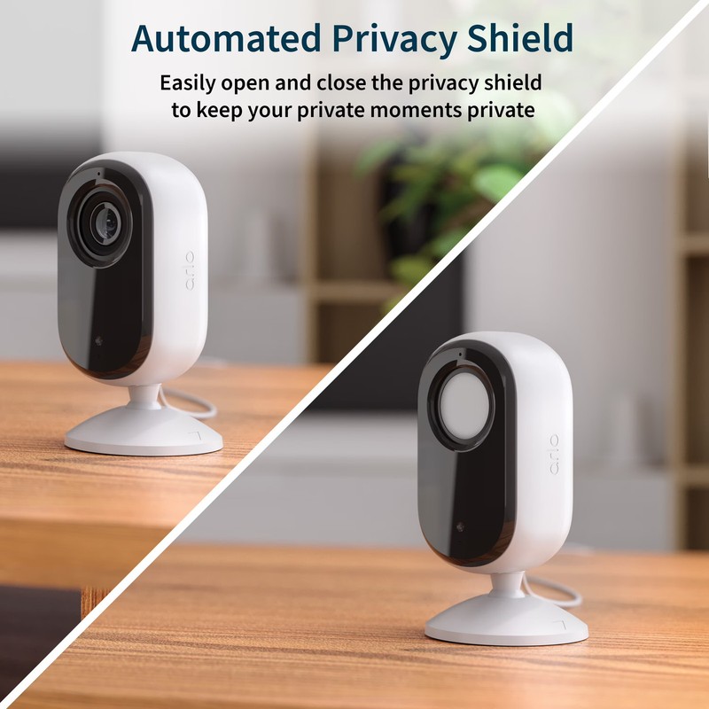 Indoor HD Wired Security Camera with Privacy Shield, White gallery