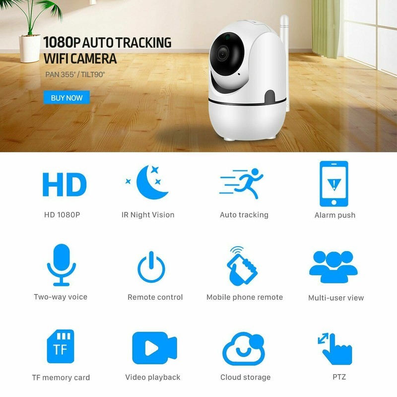 HD 1080P WIFI IP Camera CCTV Home Security 2 Way Audio Baby Pet Monitor gallery