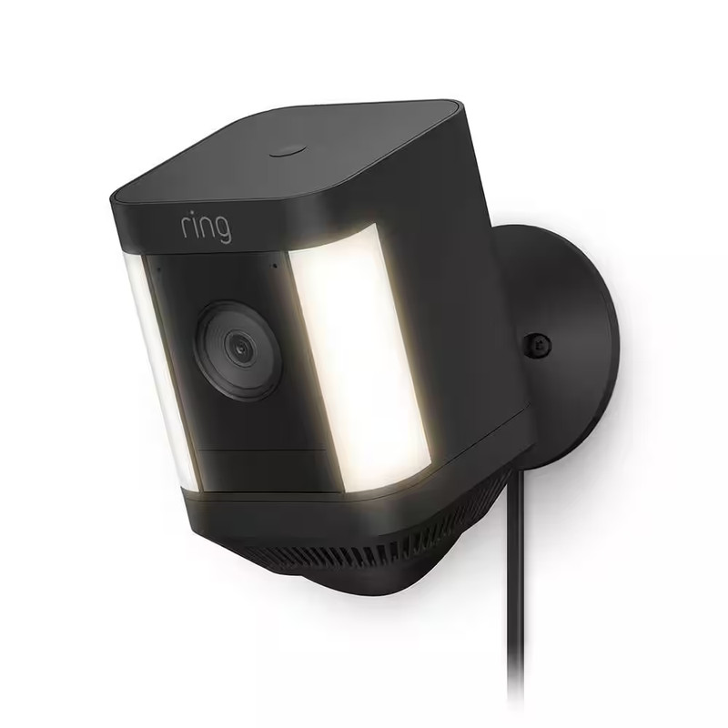 Spotlight Cam Plus, Plug-In – Smart Security Video Camera with LED Lights, 2-Way