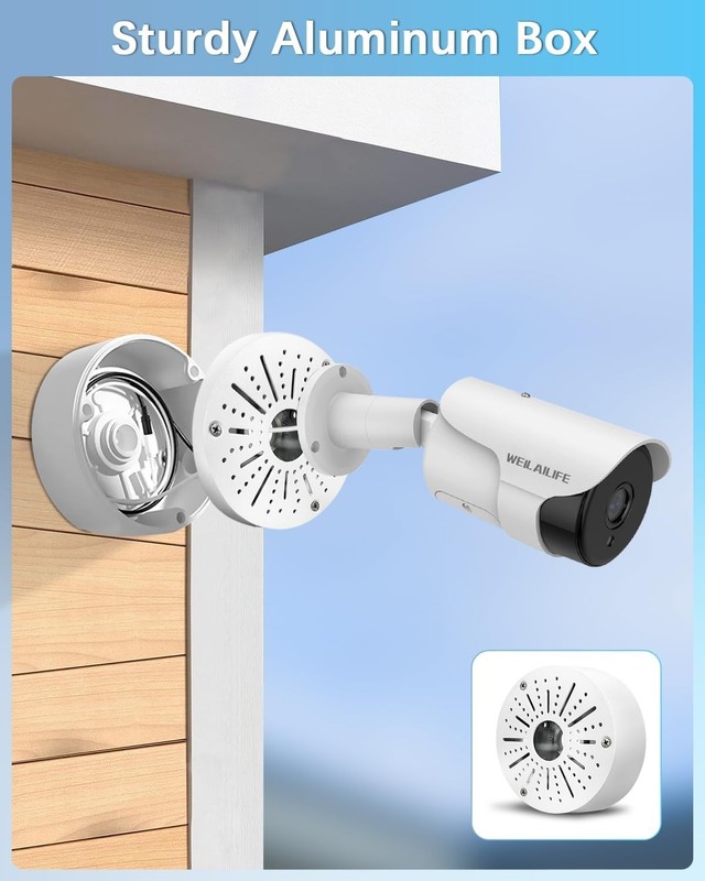 Round CCTV Camera Junction Box, Compatible with Most Indoor Outdoor Cameras gallery