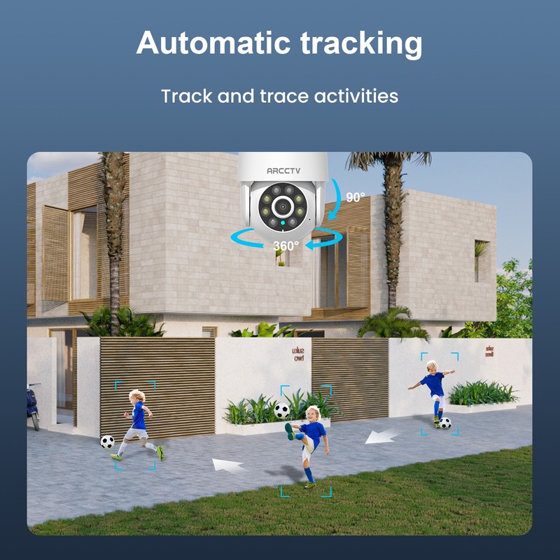 ARCCTV 2-Pack 2K Indoor WiFi6 Security Camera Auto-Tracking 360°PTZ 24/7 Working gallery