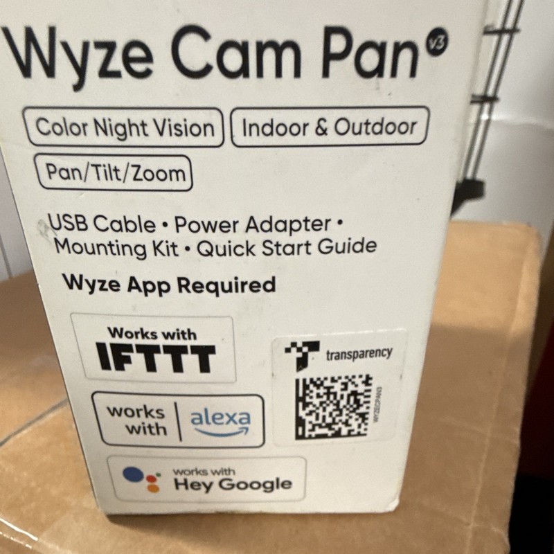 Wyze Cam Pan v3 1080p Wi-Fi Indoor/Outdoor PTZ Camera, Color Night Vision White gallery