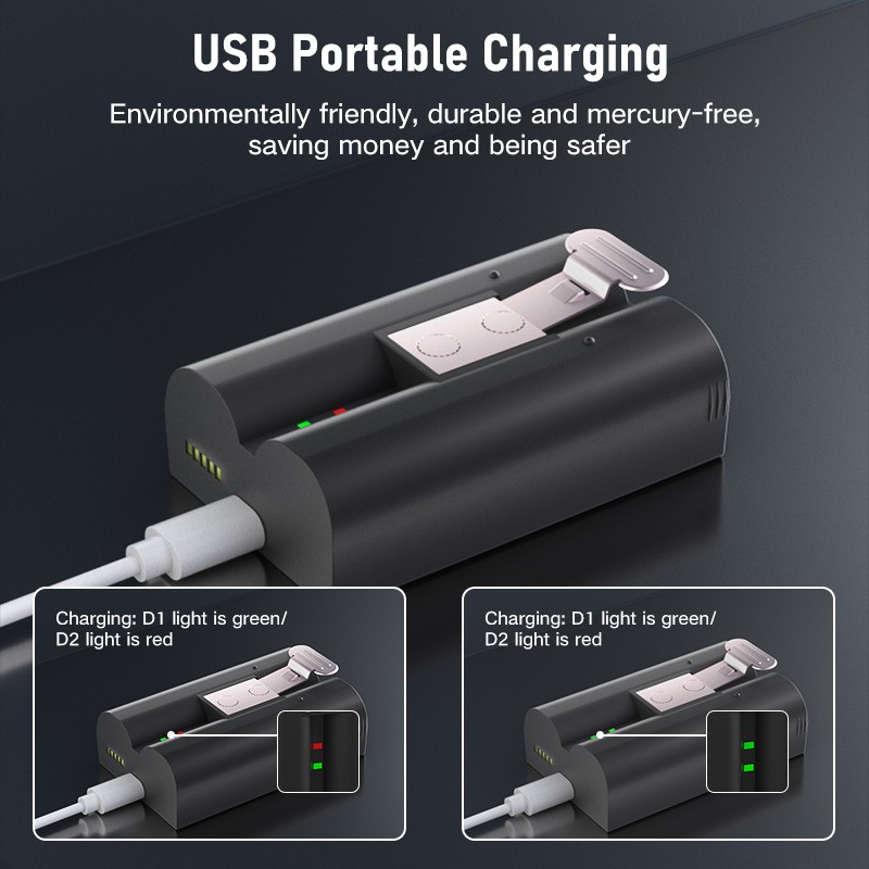 2PCS Replacement Lithium Battery with Charger for Ring Doorbell Spotlight Camera gallery