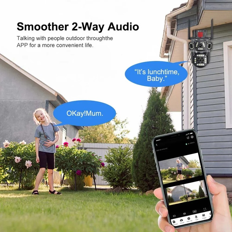 2 Pack Outdoor Security Camera 4K IP Waterproof Night Vision WiFi Surveillance gallery