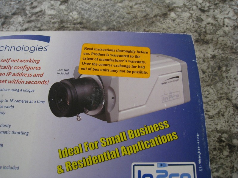 New Speco InProT5 IP Networked Color Security Camera No Lens Free Shipping gallery
