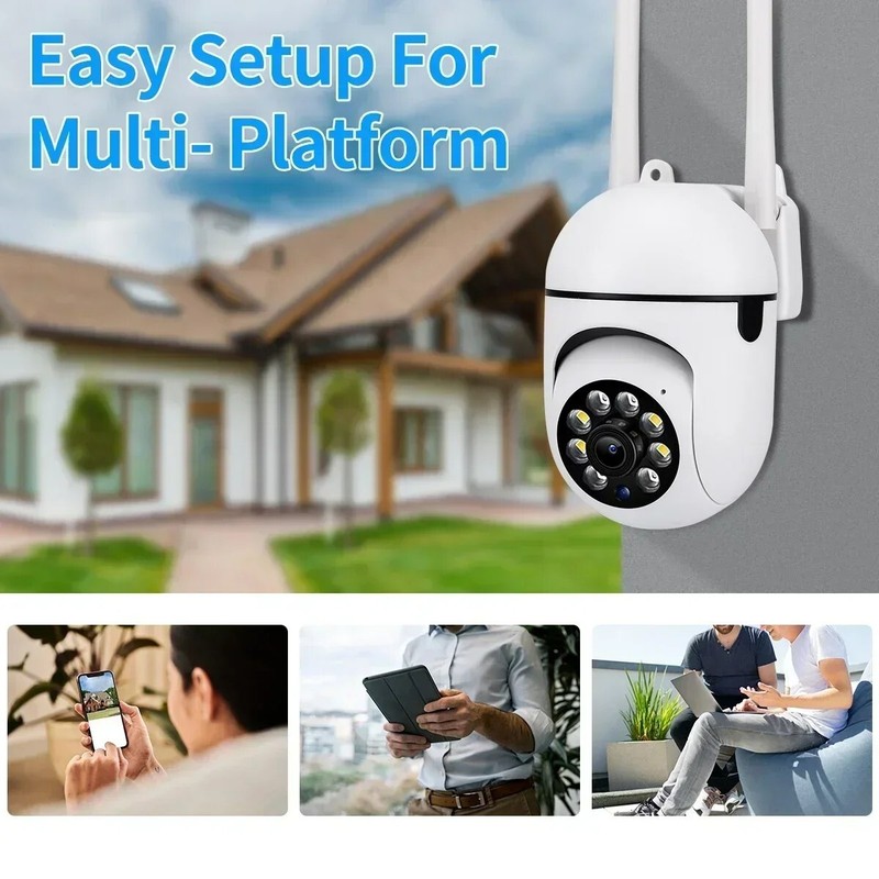 8MP Wireless Security Camera Wifi IP Outdoor 4X Zoom CCTV AI Human Tracking gallery
