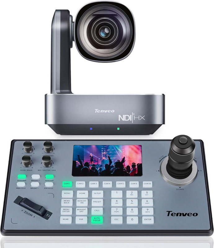 4K NDI PTZ Camera and Controller Bundle AI Auto-Tracking HDMI/USB3.0/LAN/PoE ...