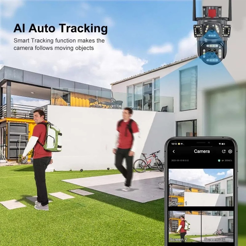 Battery Operated Wireless WiFi Home Security Camera System Outdoor Pan/Tilt US gallery