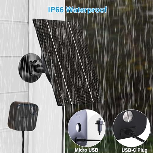 Solar Panel for Blink Outdoor 4/3/XT2/XT Camera, 4W High-Efficiency Solar gallery