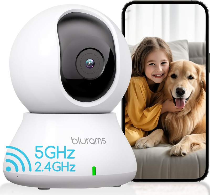 Indoor Security Camera, 5Ghz/2.4Ghz Dual-Band, 2K PZT Pet Camera with Phone App, gallery
