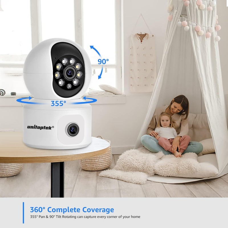 4MP HD WiFi PT Camera Auto Dual Lens / Screens Baby Security Monitor Indoor Home gallery