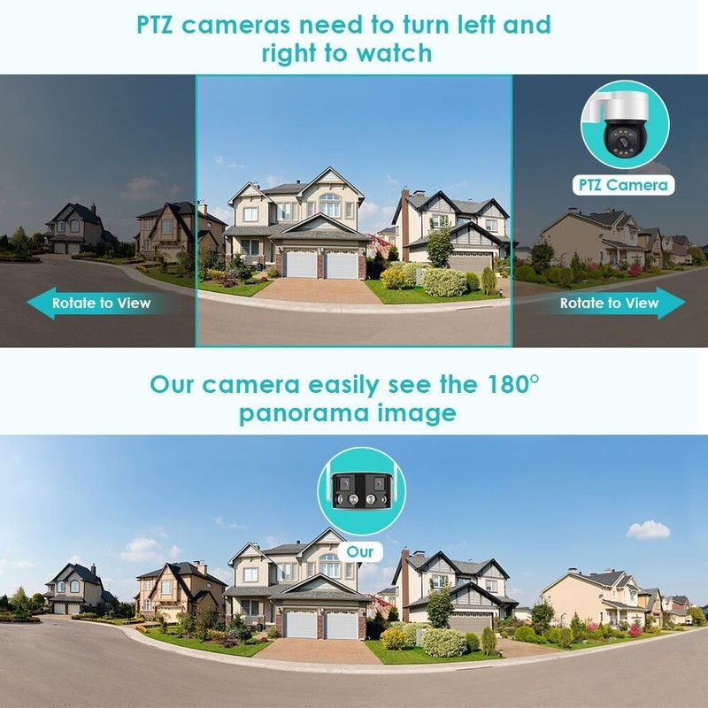 8MP 4K Dual Lens Wifi IP Camera Outdoor Night Vision Security Surveillance Cam gallery