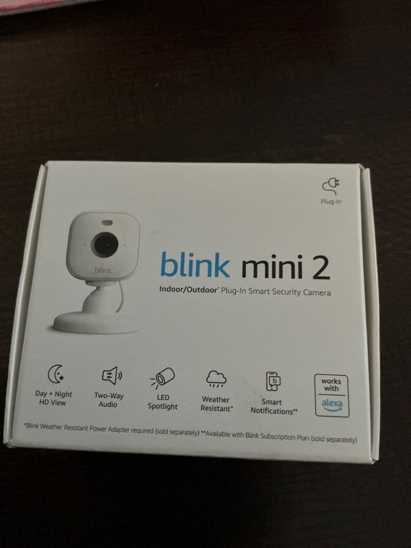 Lot of 5-Blink Mini 2 Indoor/Outdoor Plug-In Smart Security Camera new in box gallery