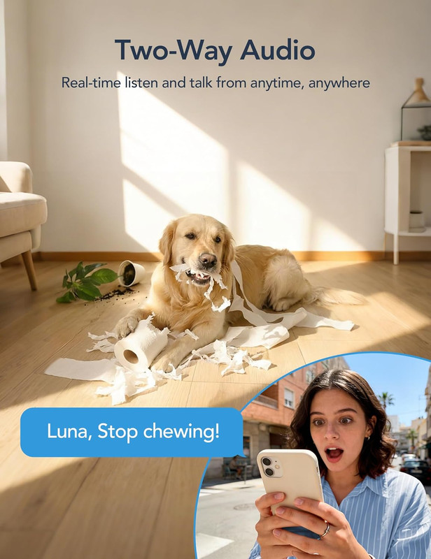 GNCC 2K WiFi Security Camera for Home Indoor Baby Pet Monitoring Night Vision gallery