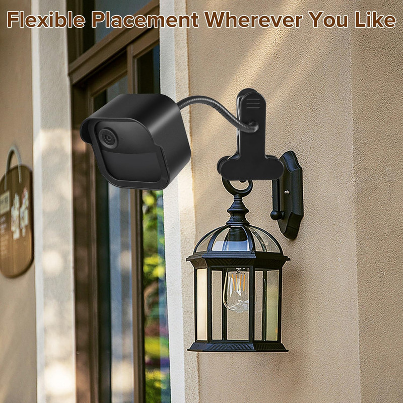 Weatherproof Clip Clamp Mount for Blink Outdoor Cameras with Gooseneck Arm gallery