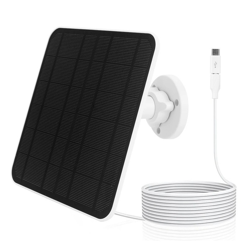 5W/5V Solar Panel For Outdoor Ring Spotlight Camera Security Cam Battery Charger gallery