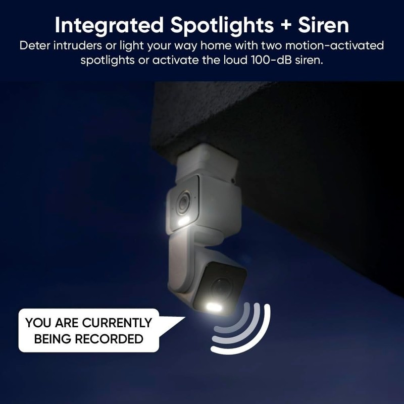 Duo Cam Pan Indoor/Outdoor 2K 360° Pan/Tilt Smart Home Security Camera with ... gallery