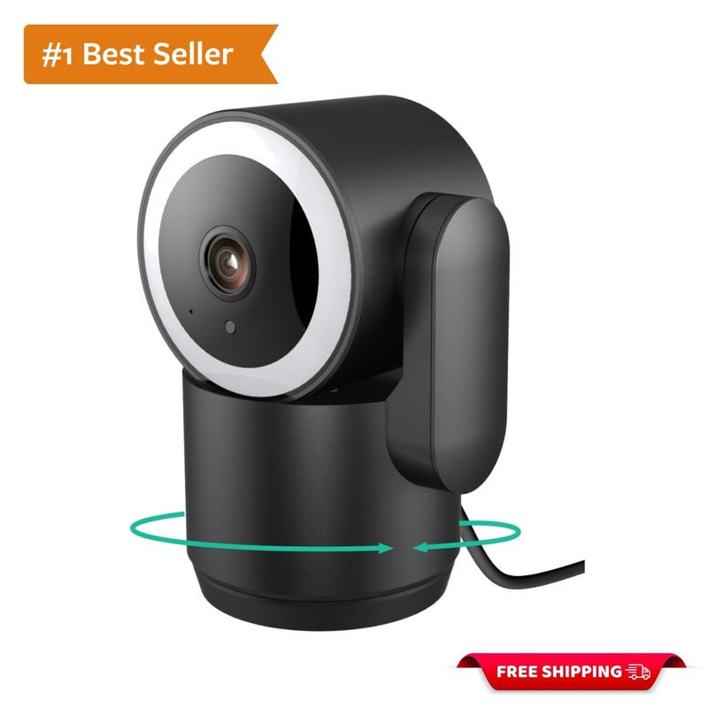 All-in-One 2K Indoor Surveillance Camera with Spotlight & AI Detection, Black